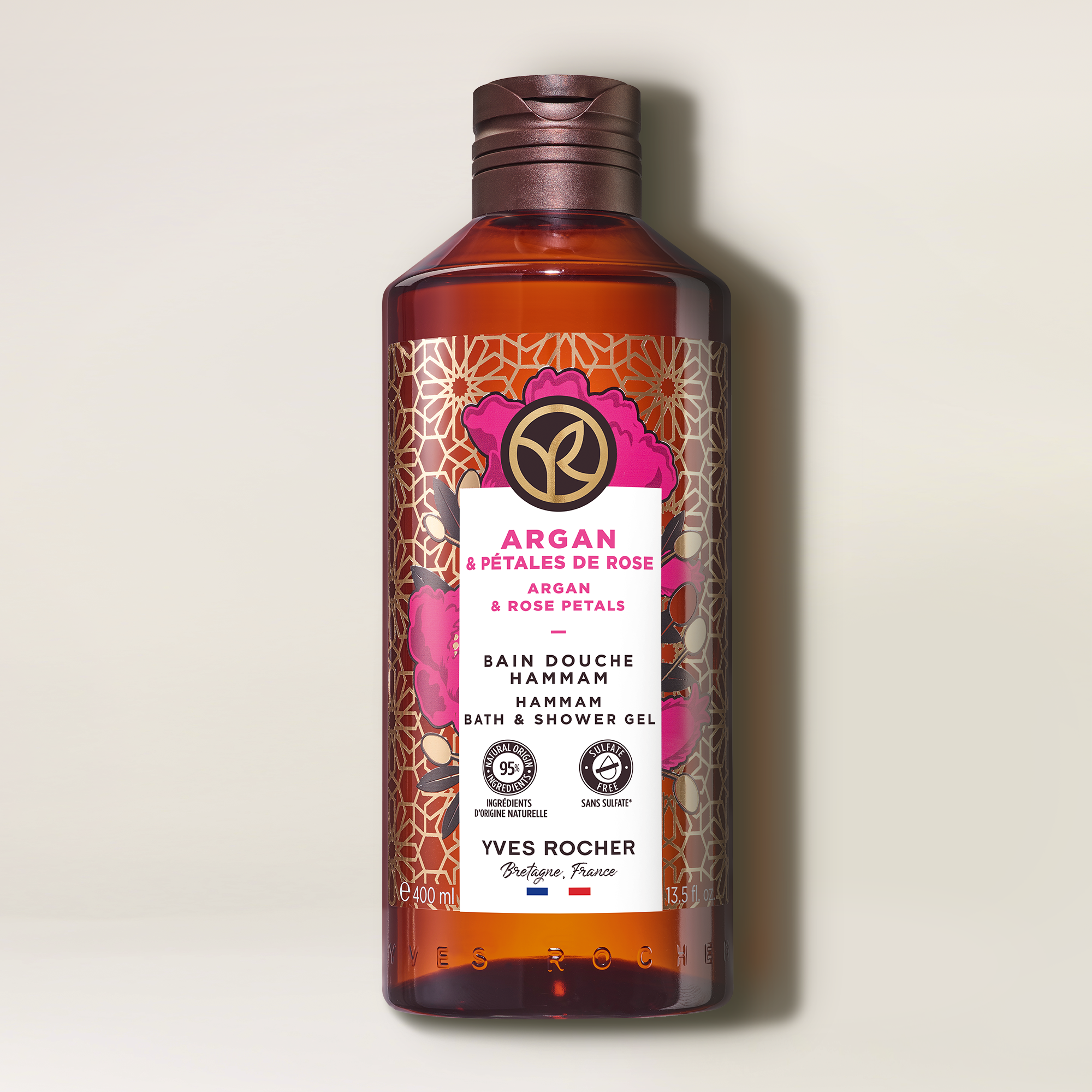 Argan & Rose Petals Hammam Bath & Shower Gel - 400 ml